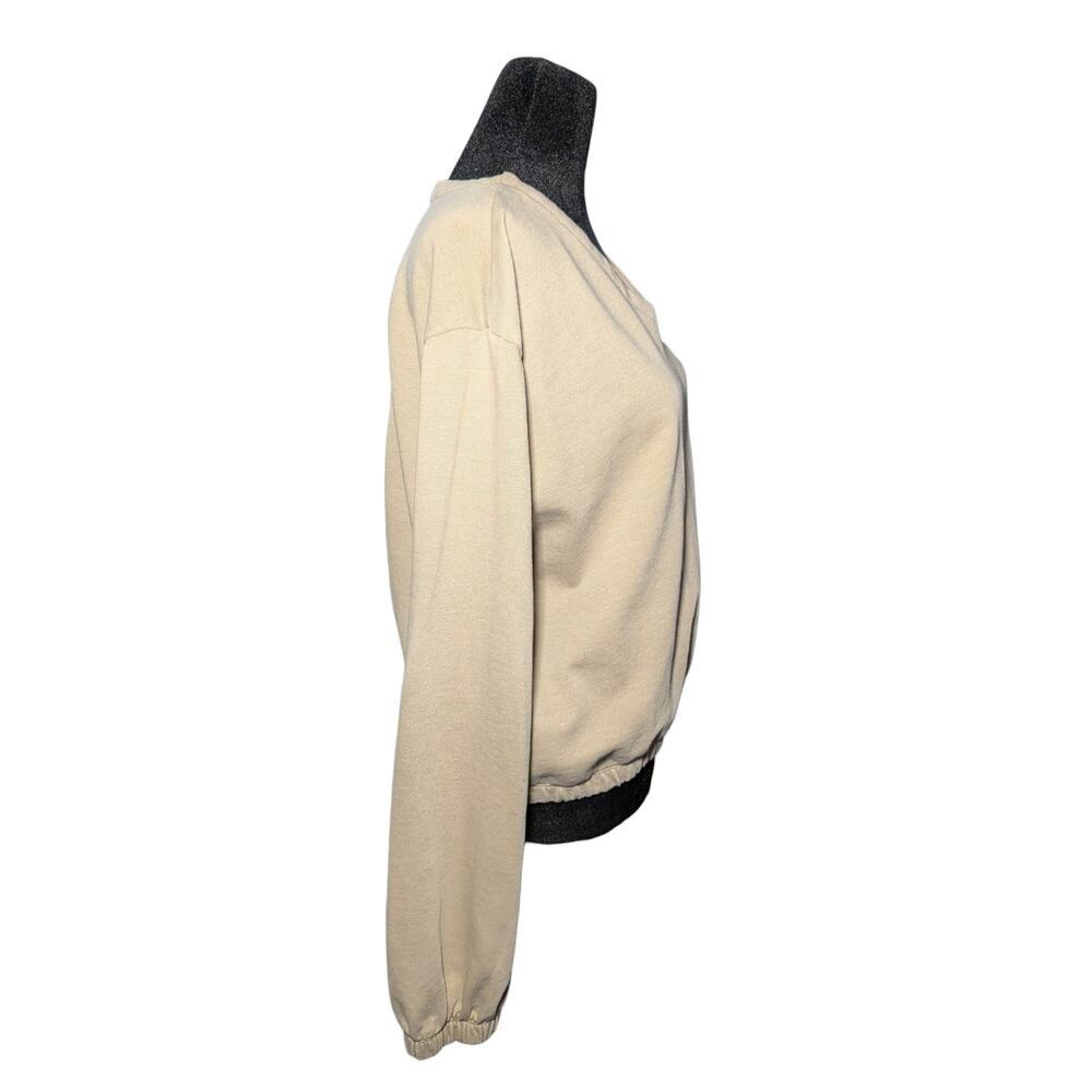 Champion Authentic Athleticwear Women's Medium Tan V-Neck Sweatshirt C Logo - Picture 6 of 12